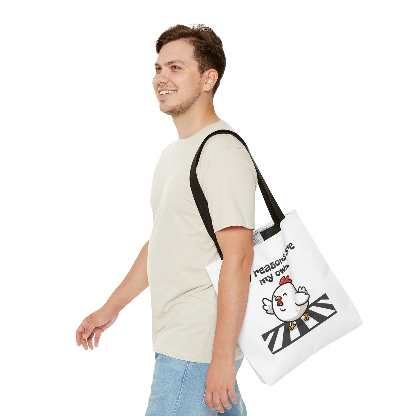 Sassy Chicken Crossing Tote Bag