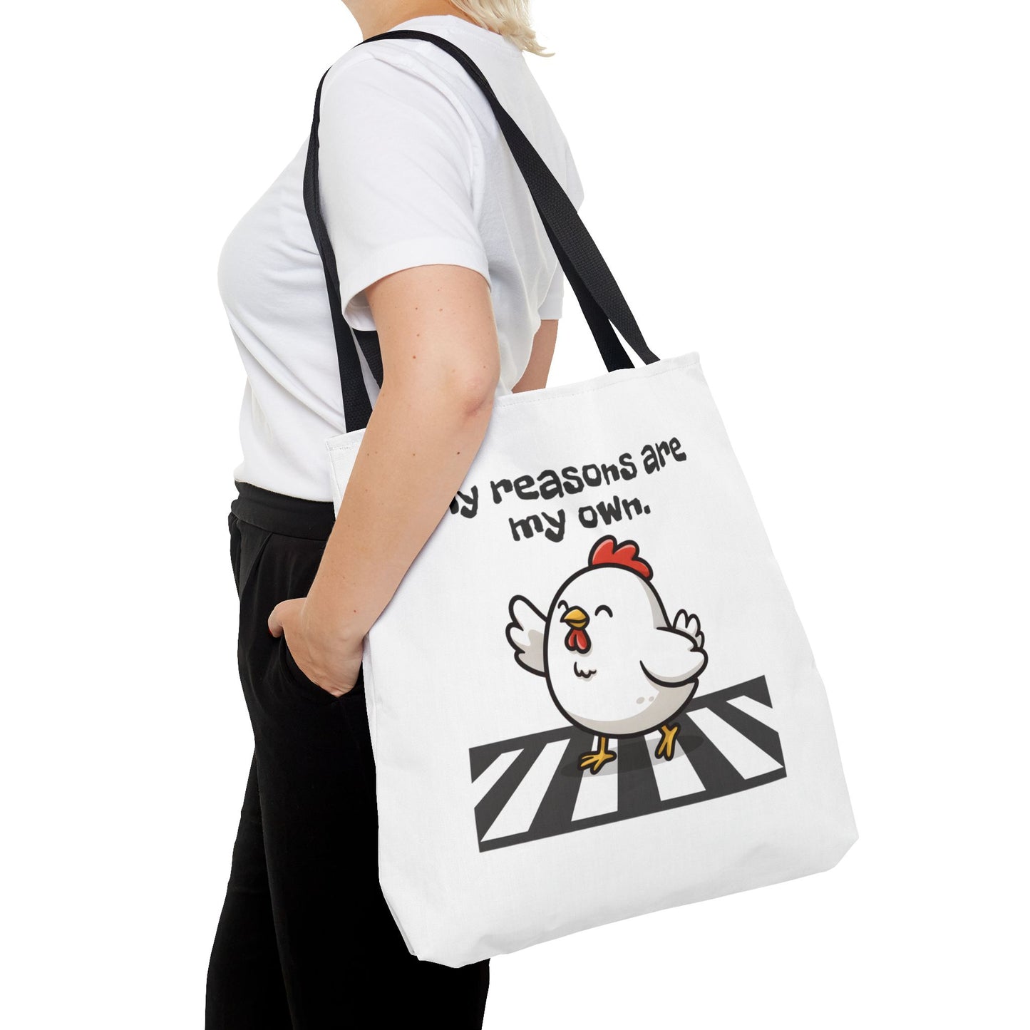 Sassy Chicken Crossing Tote Bag