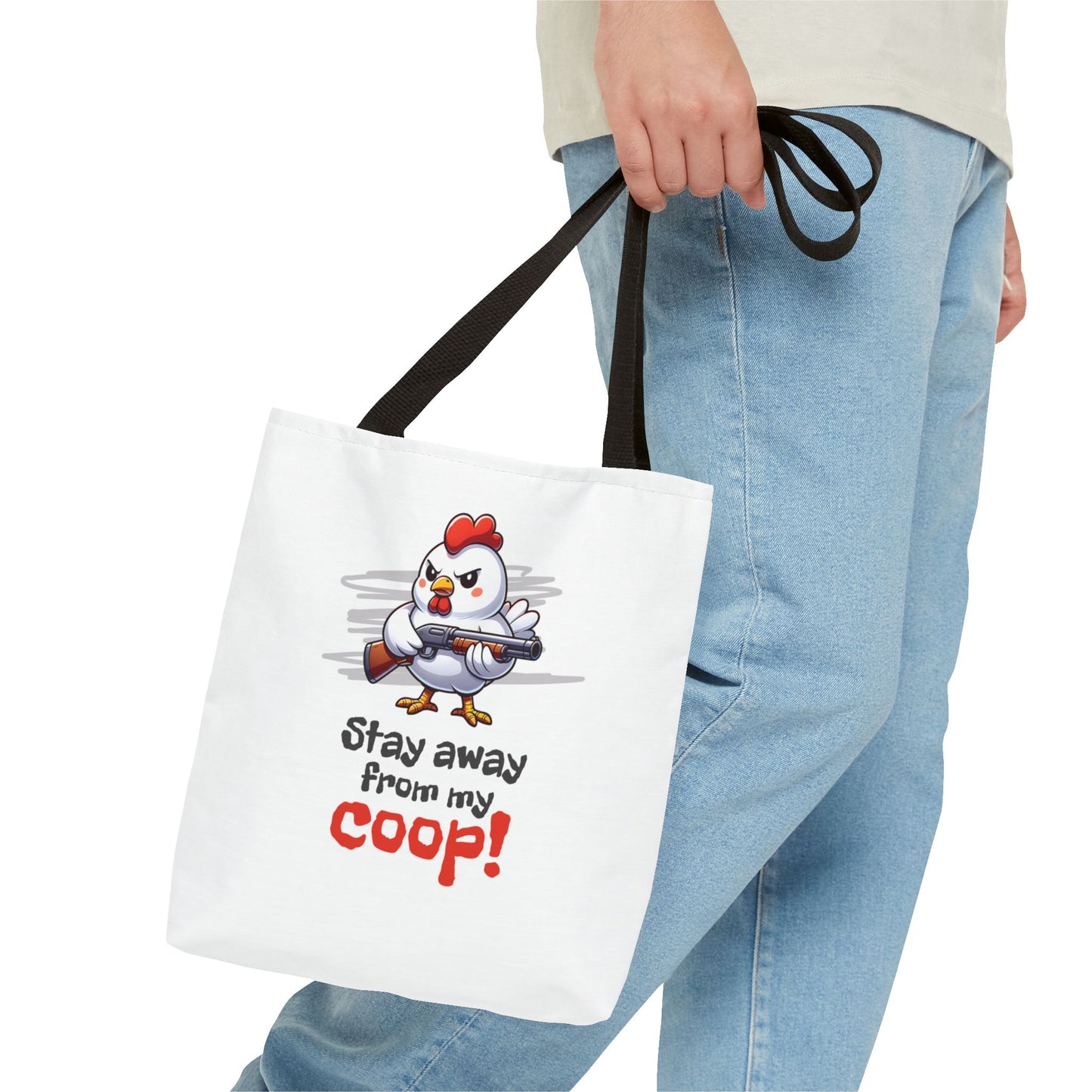Armed Chicken Tote Bag