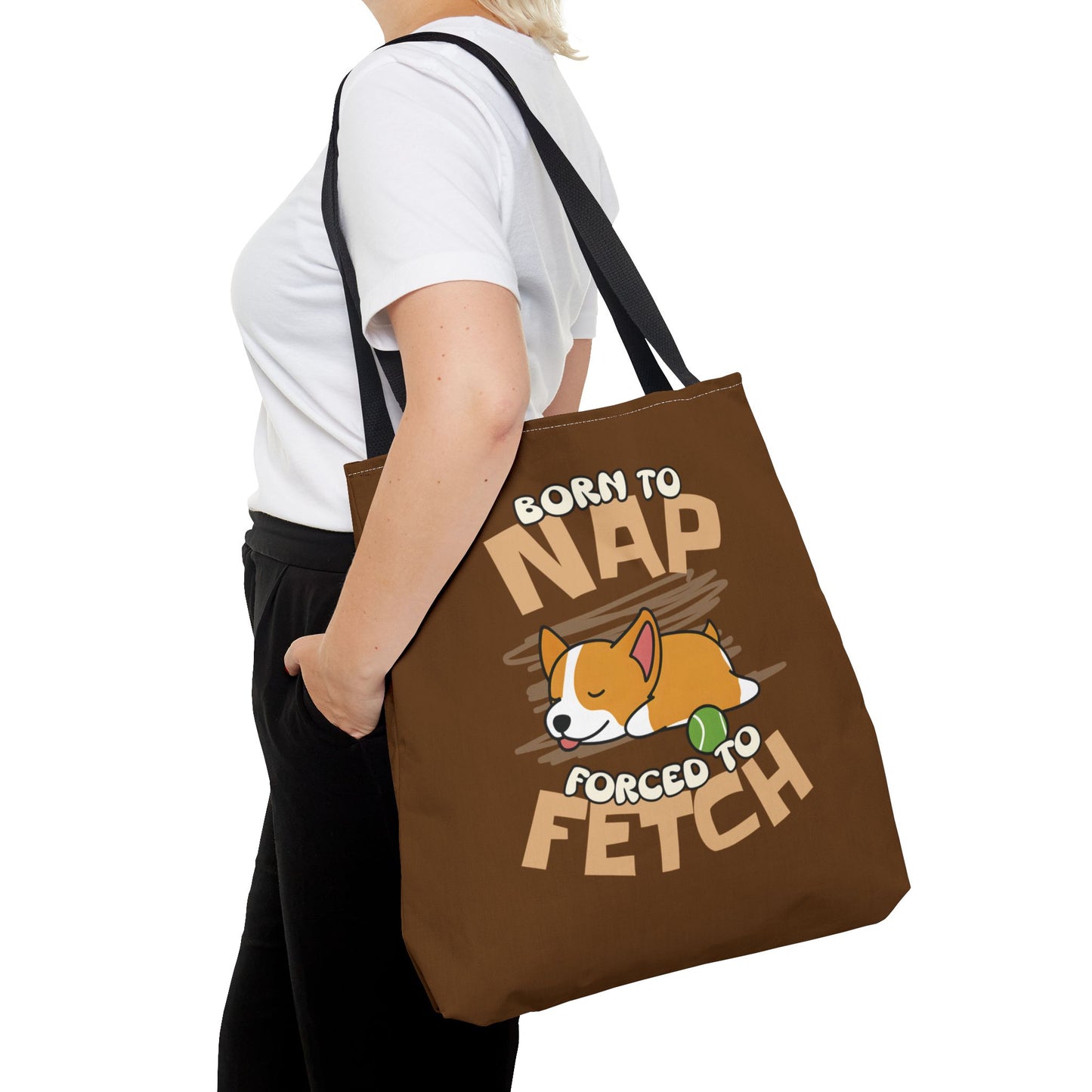 Born to Nap Corgi Tote Bag