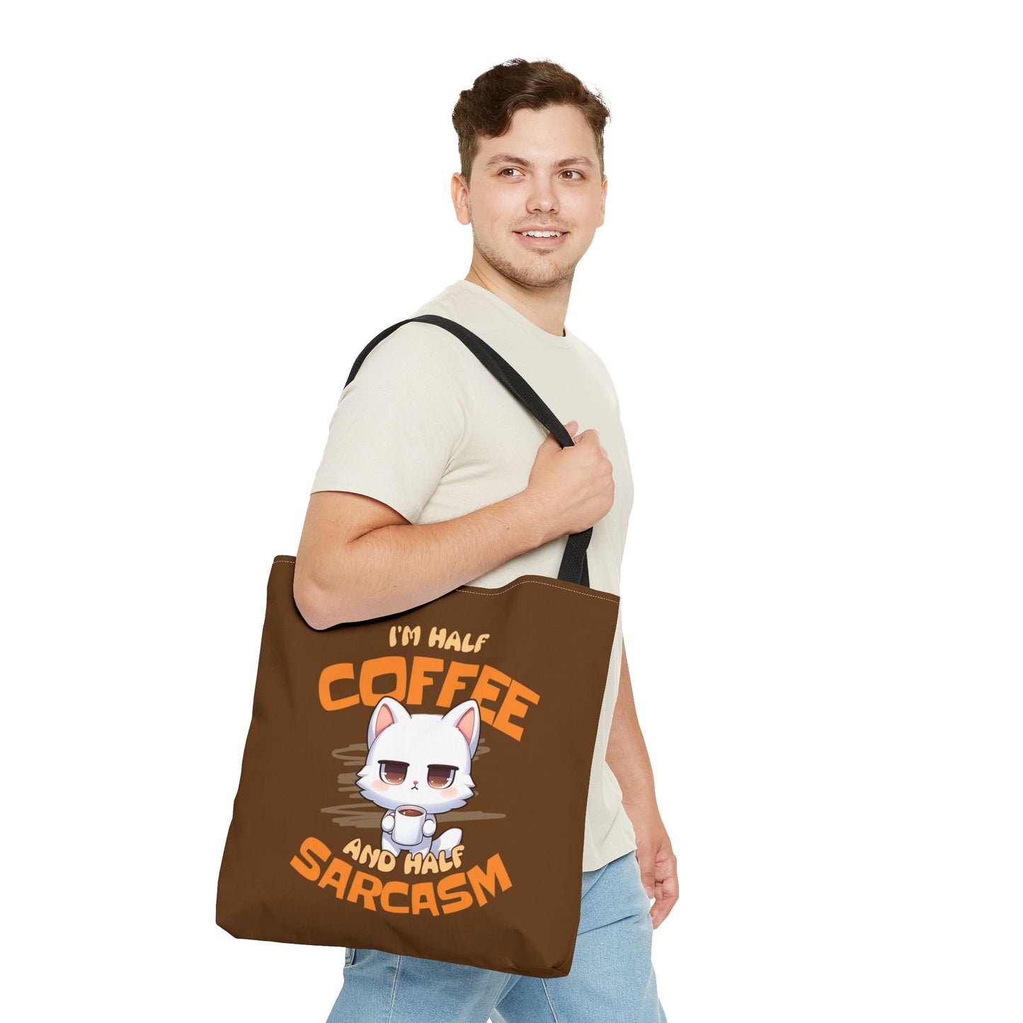 Half Coffee, Half Sarcasm Tote Bag