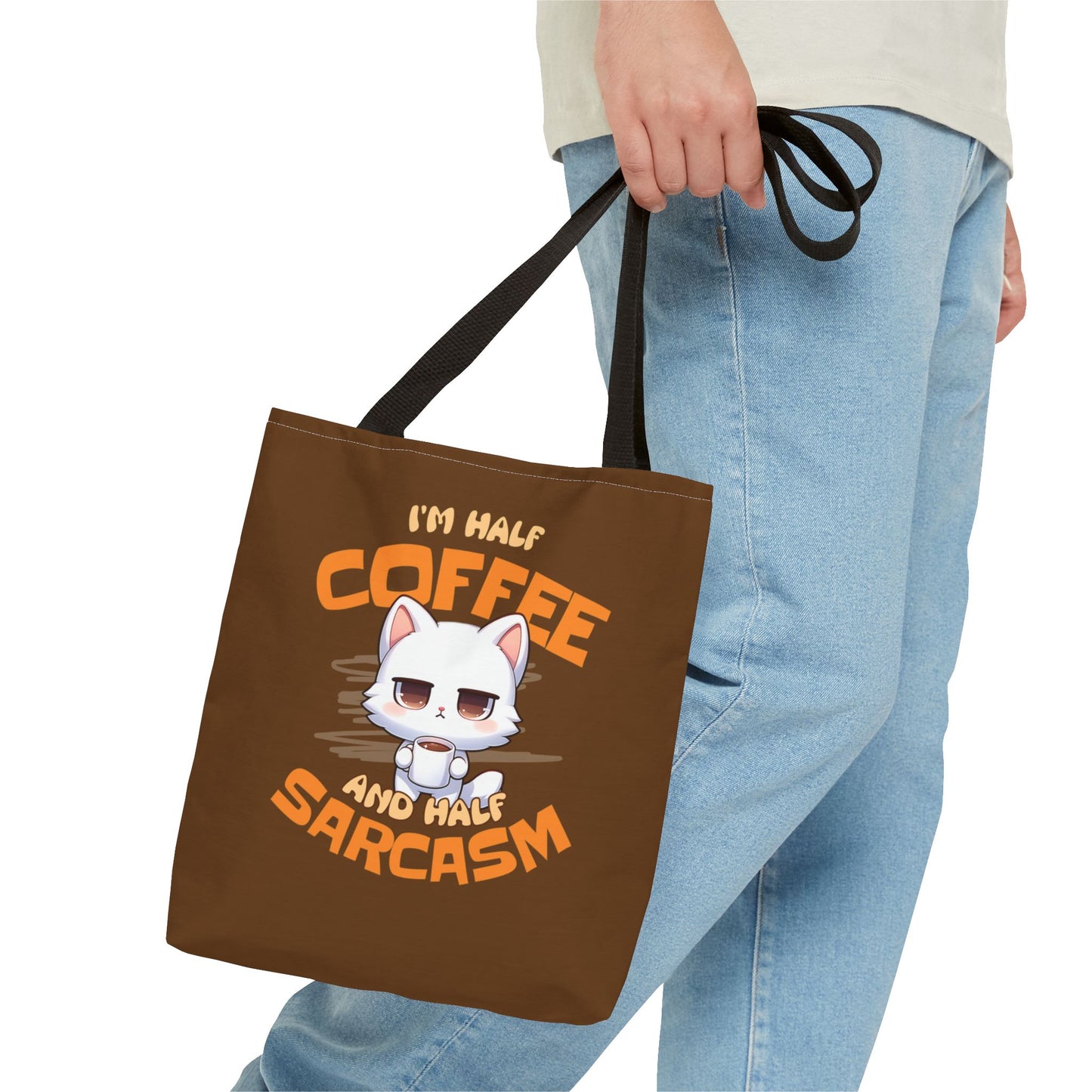 Half Coffee, Half Sarcasm Tote Bag