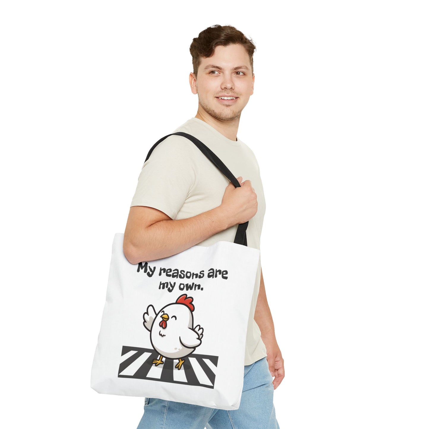 Sassy Chicken Crossing Tote Bag