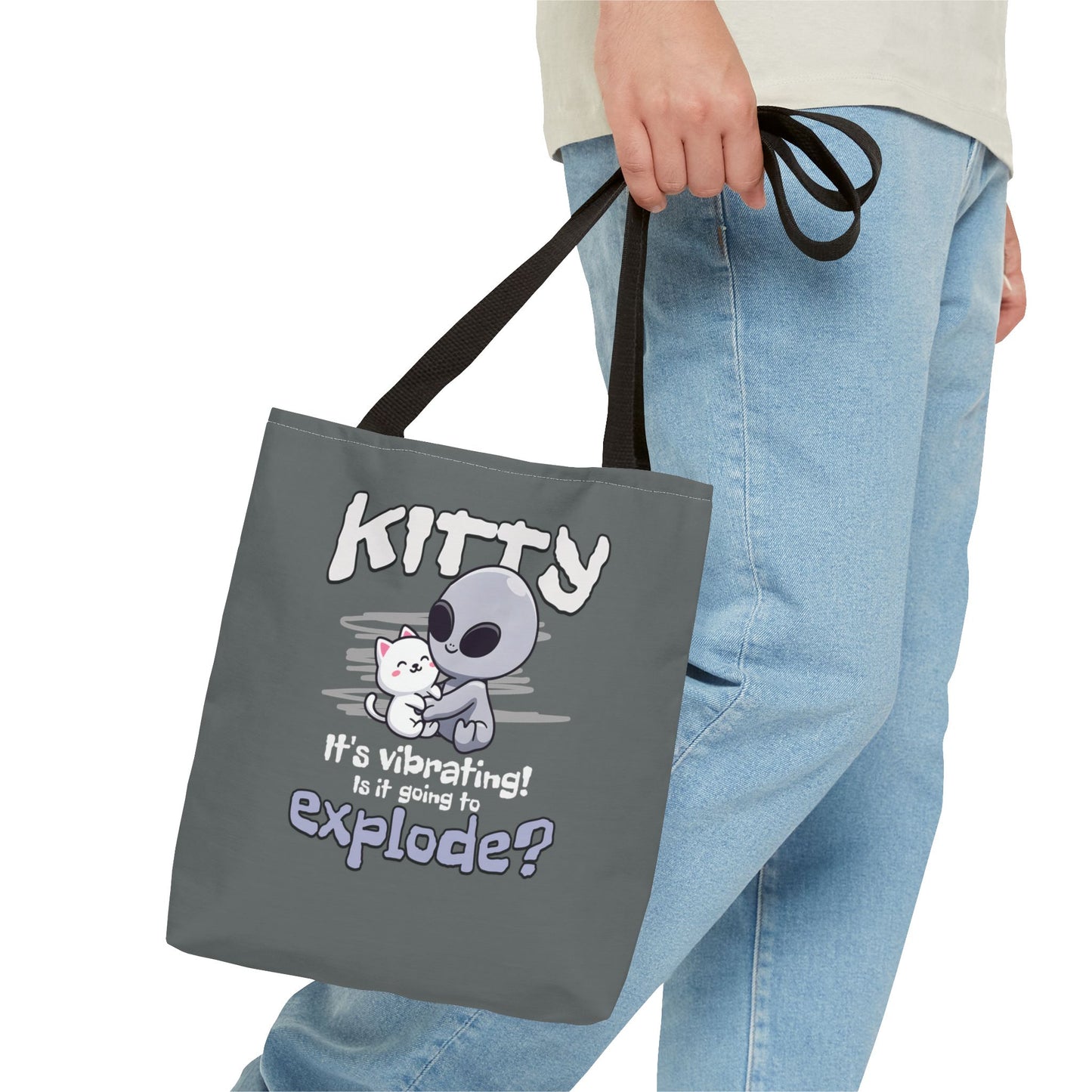 Vibrating Kitty Tote Bag