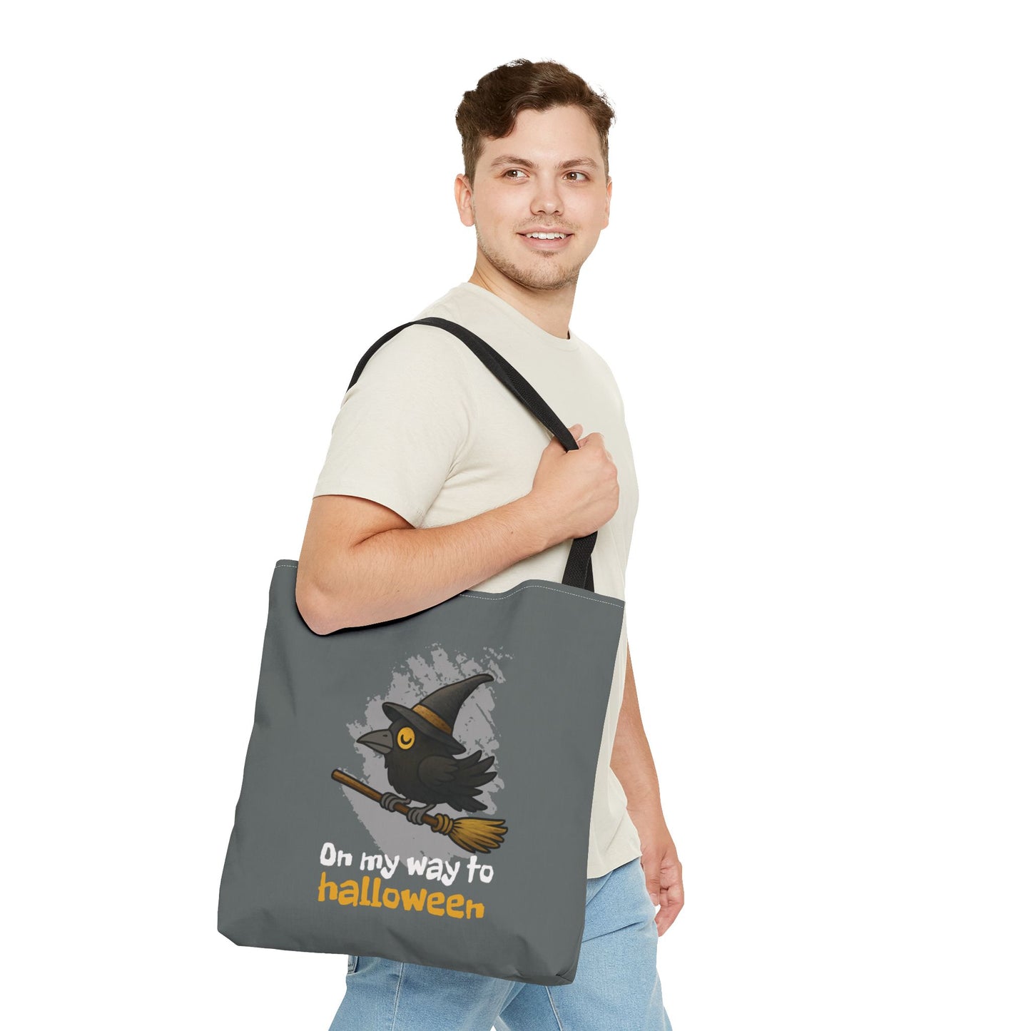 Broomstick Crow Tote Bag