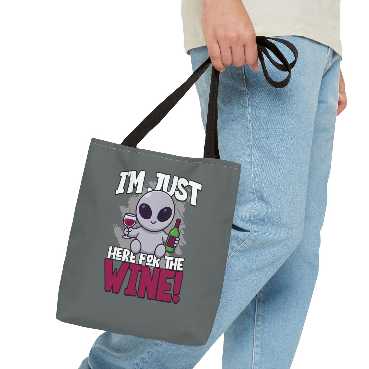 Alien Wine Lover Tote Bag