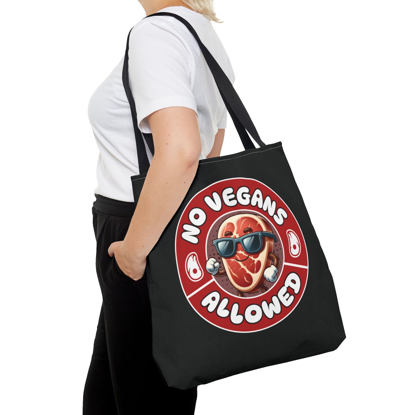 No Vegans Tote Bag