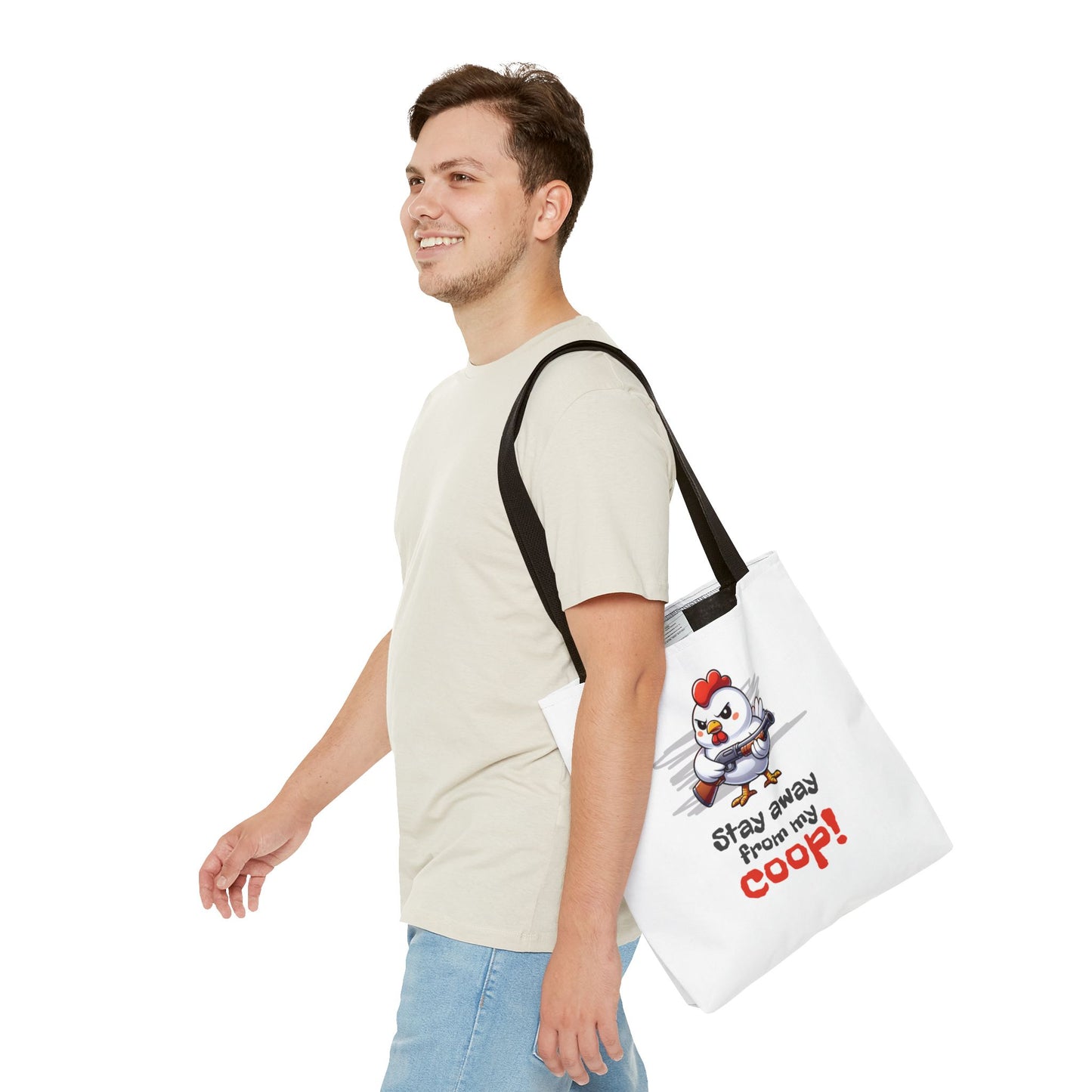 Armed Chicken Tote Bag