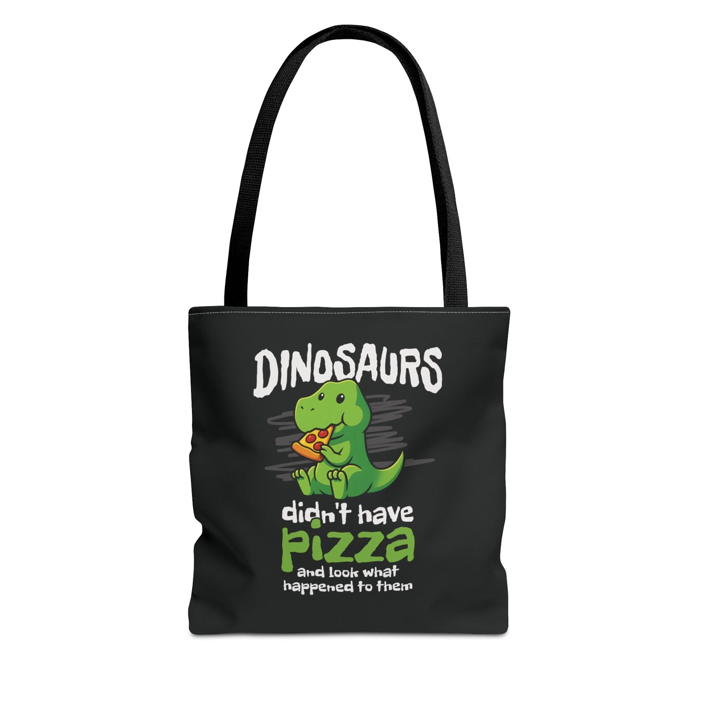 Pizza-Loving Dinosaur Tote Bag