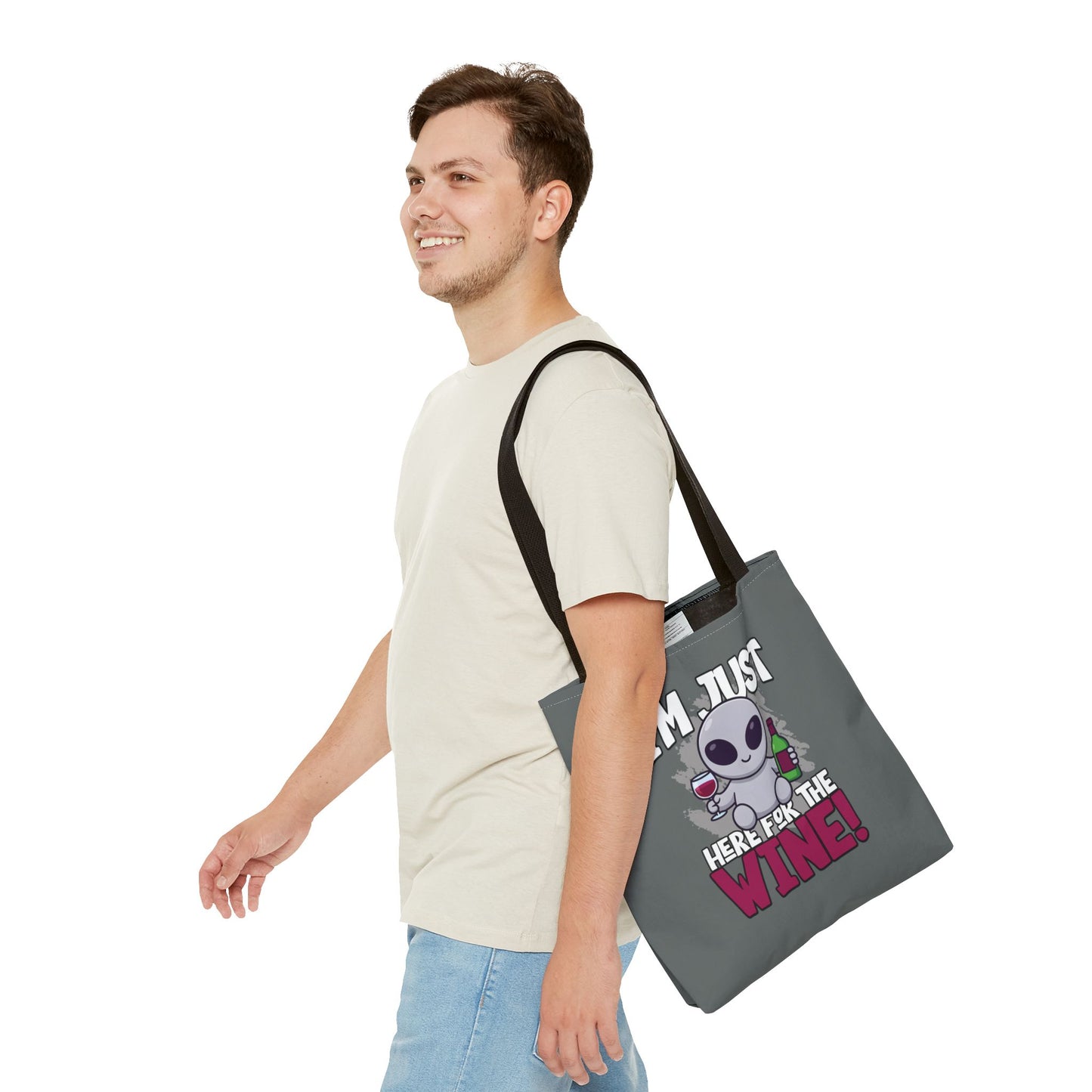 Alien Wine Lover Tote Bag
