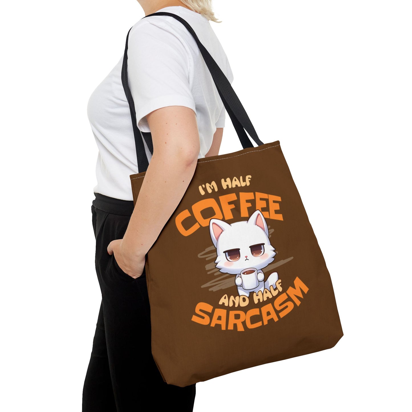 Half Coffee, Half Sarcasm Tote Bag