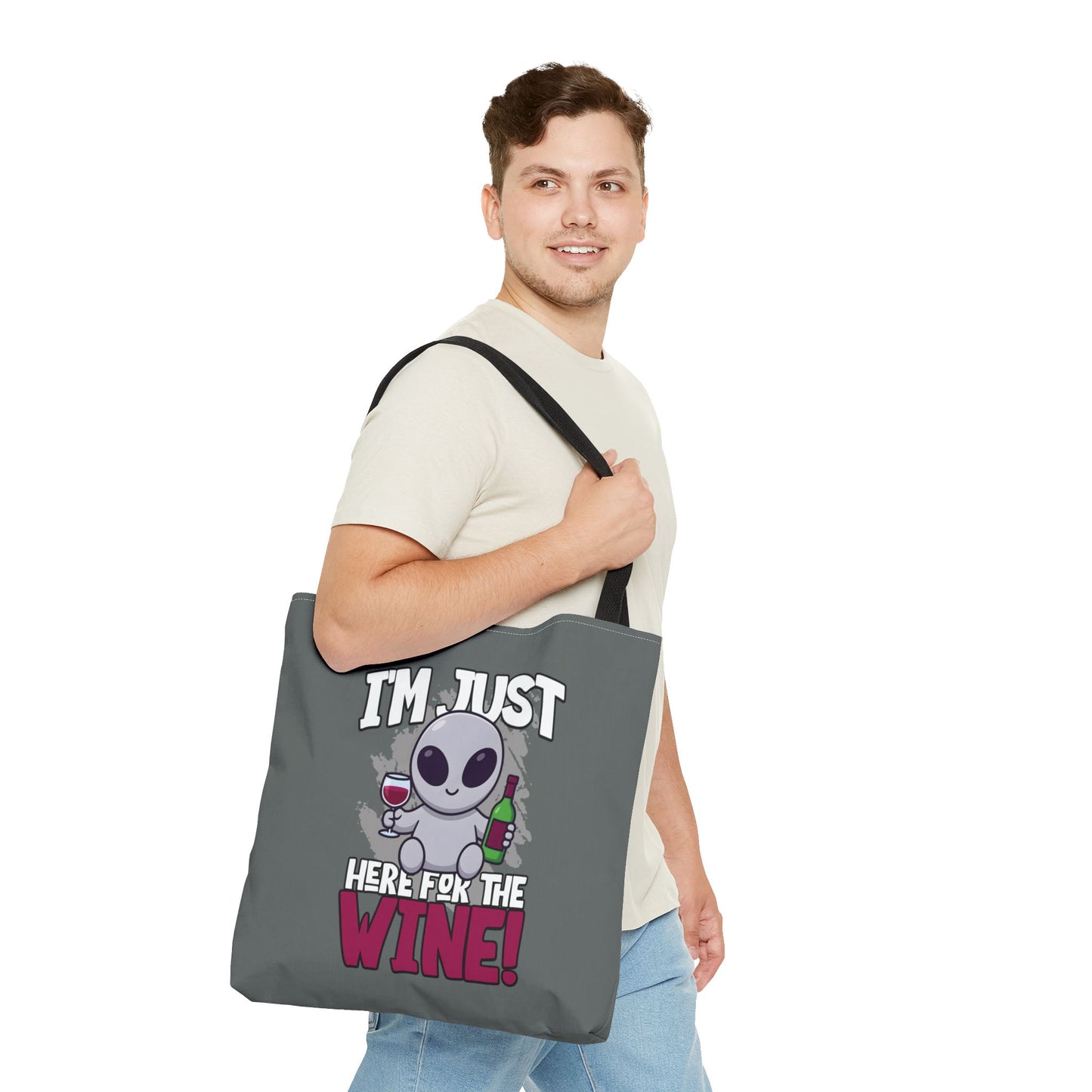 Alien Wine Lover Tote Bag