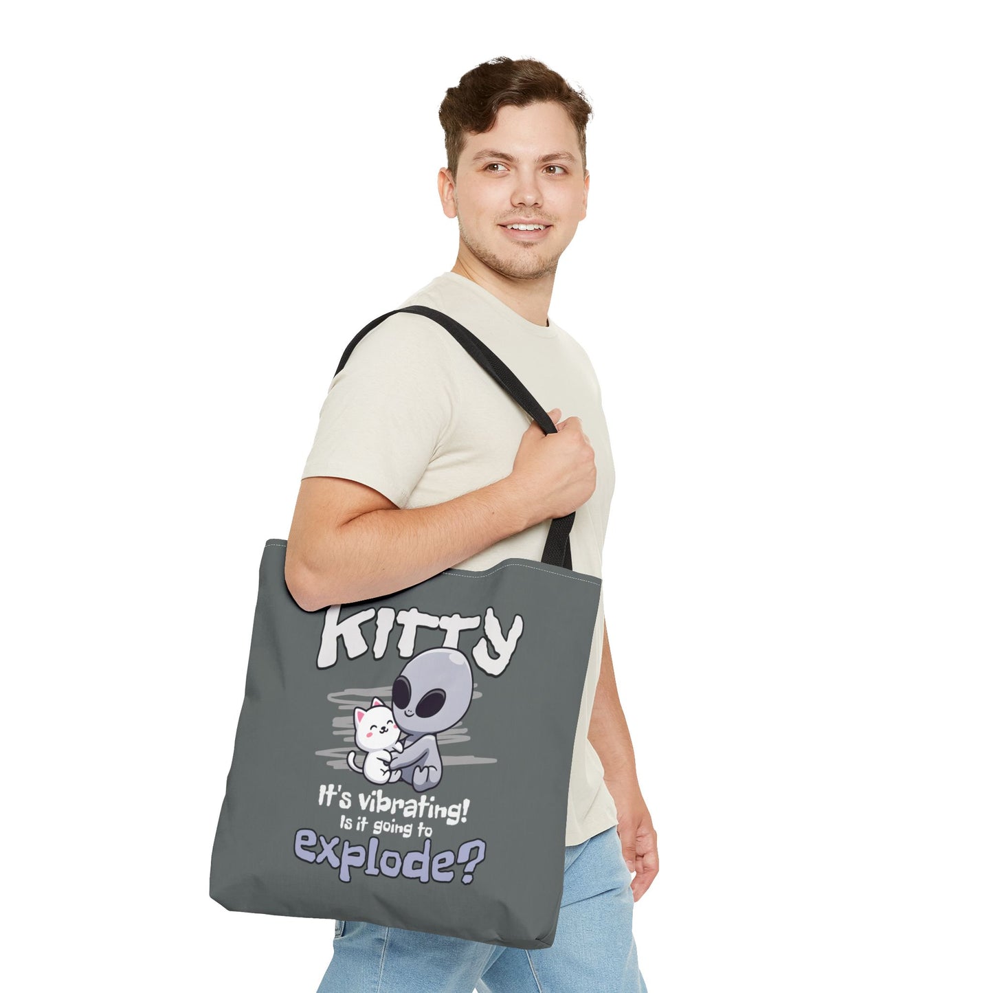 Vibrating Kitty Tote Bag