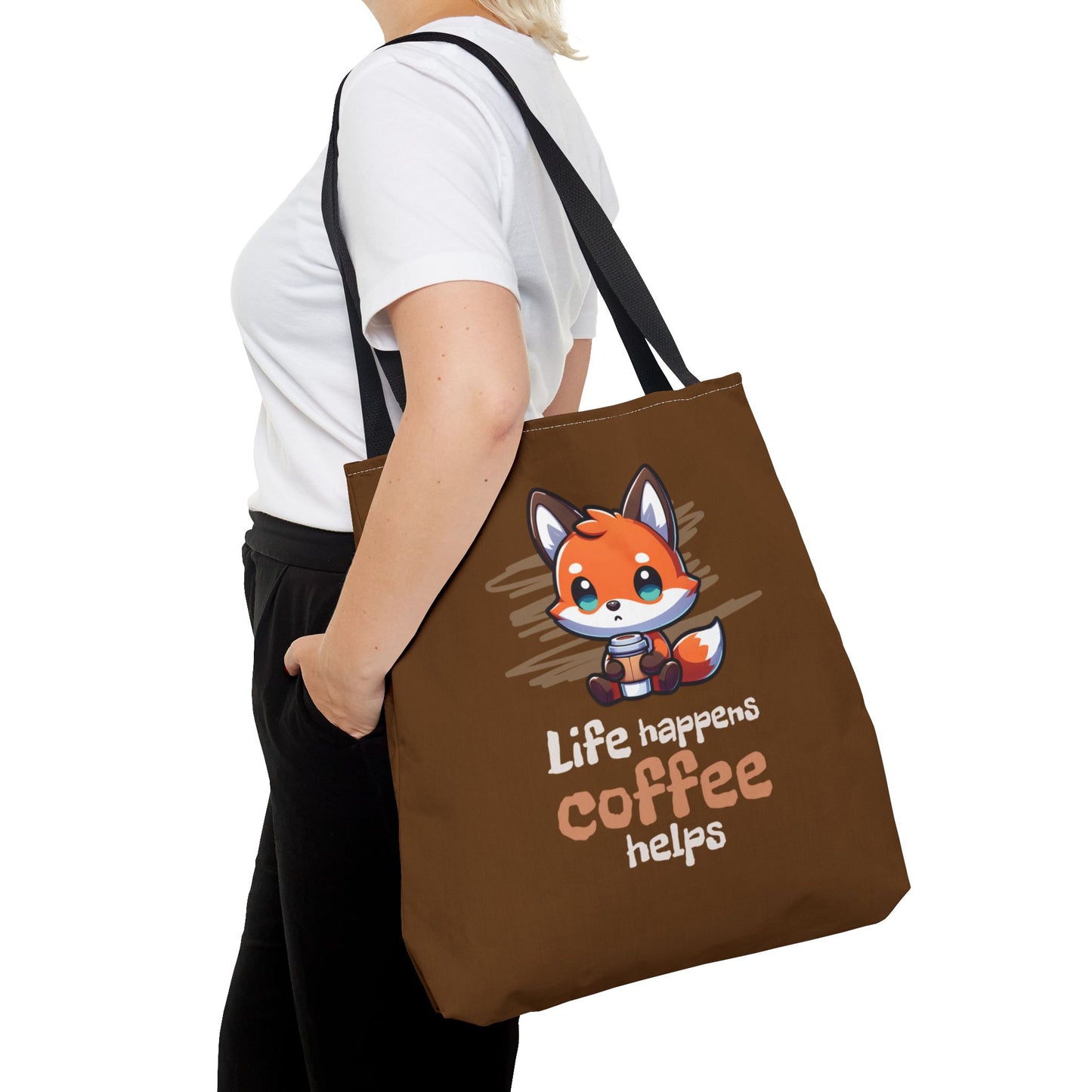 Life Happens Coffee Helps Tote Bag