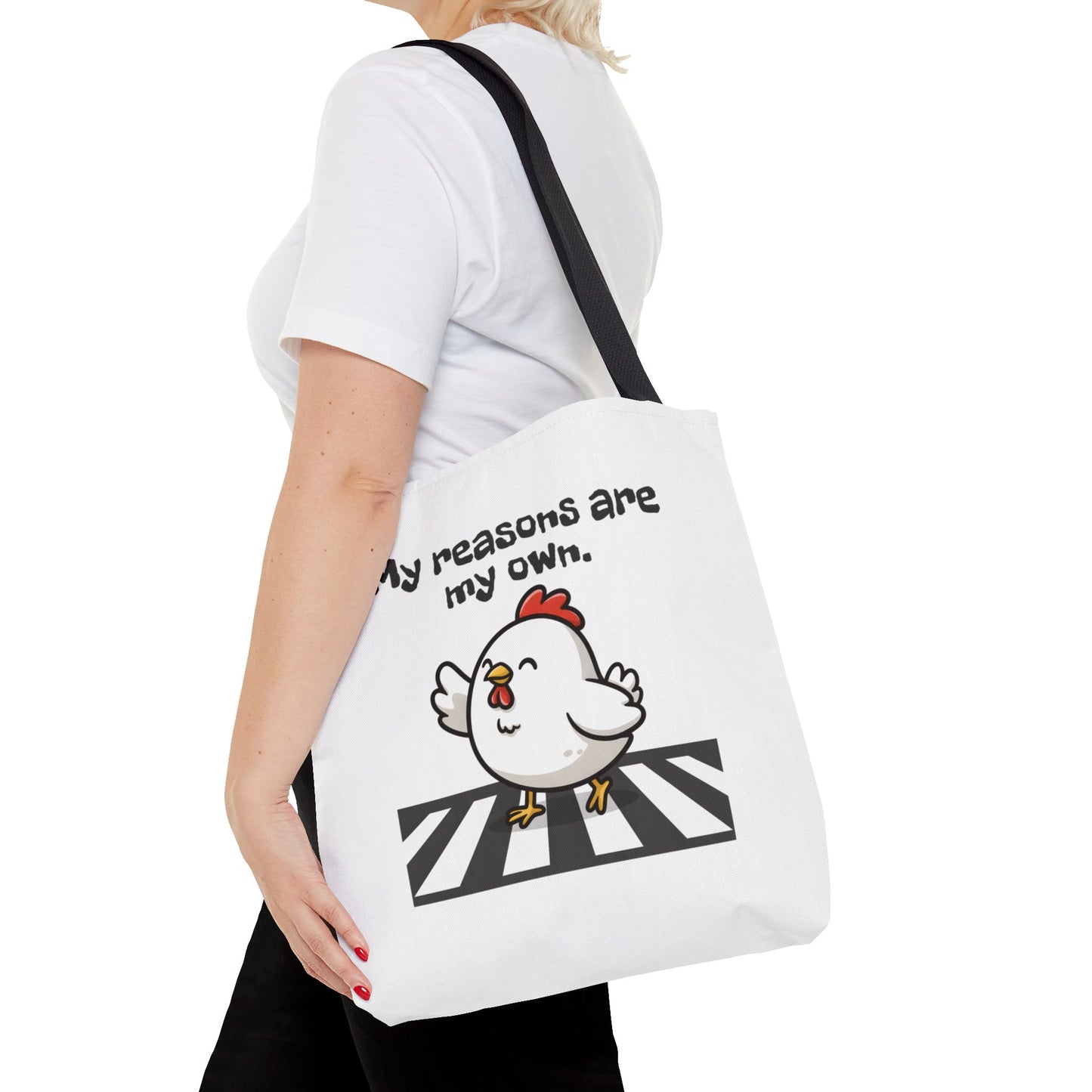 Sassy Chicken Crossing Tote Bag
