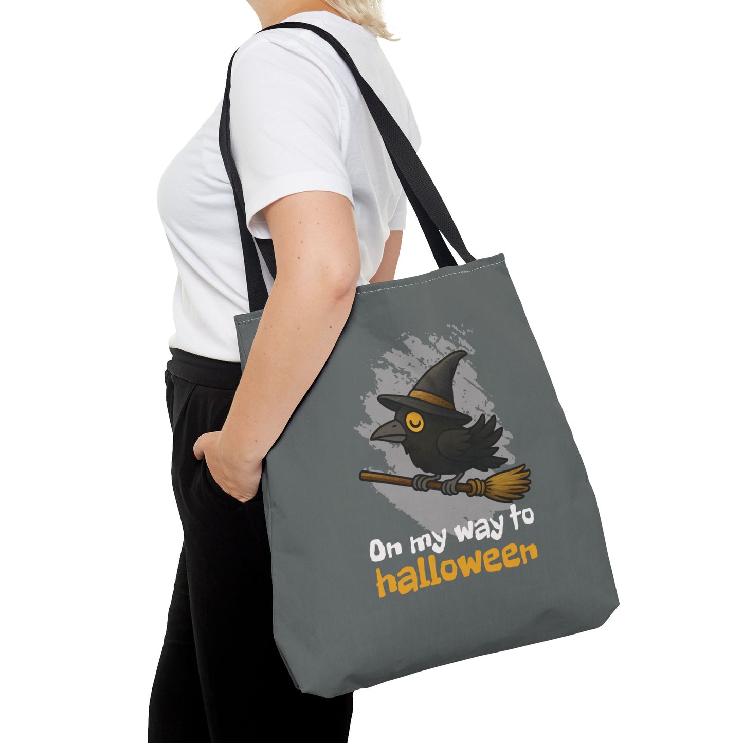 Broomstick Crow Tote Bag