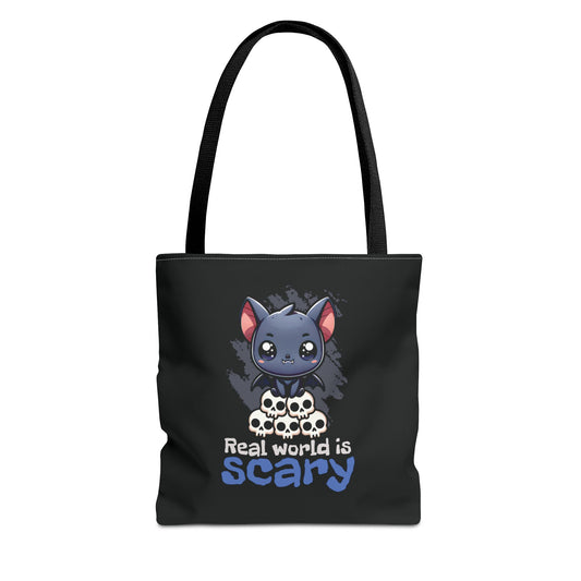 Real World Is Scary Tote Bag