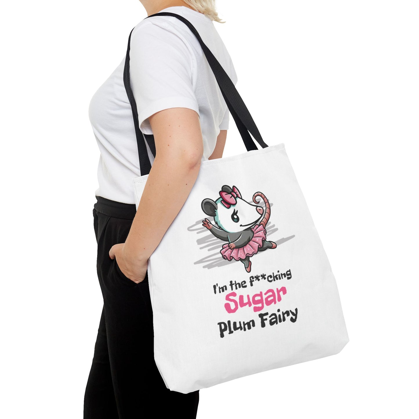 Sugar Plum Opossum Tote Bag