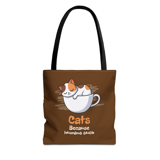 Tea-Cup Calico Tote Bag