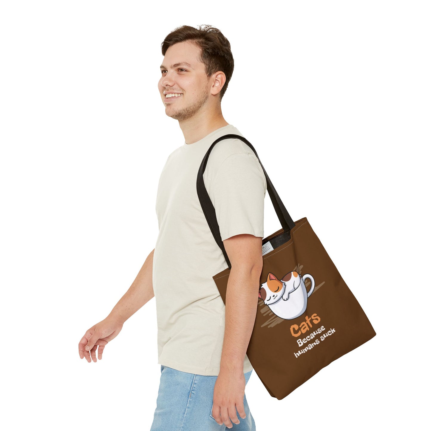 Tea-Cup Calico Tote Bag