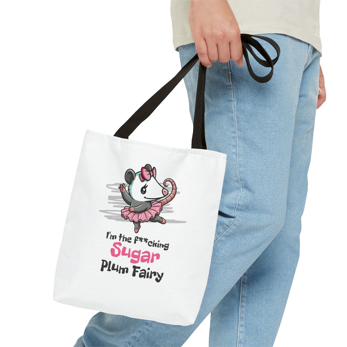Sugar Plum Opossum Tote Bag
