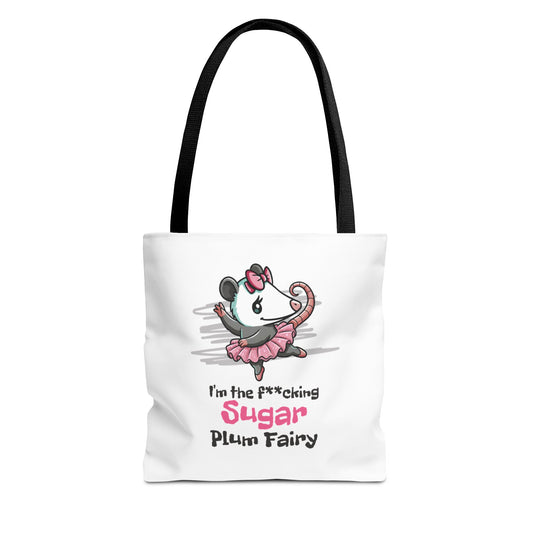 Sugar Plum Opossum Tote Bag