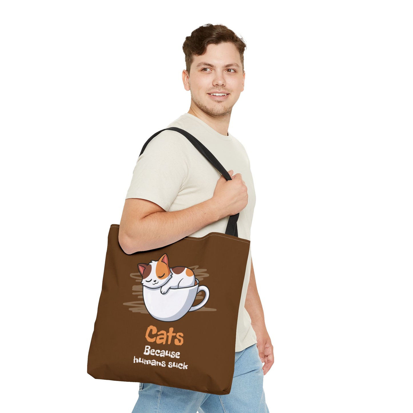 Tea-Cup Calico Tote Bag